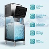 image:imageEUHOMY Commercial Ice Maker Machine 400Lbs24HETL Approval Industrial Ice Machine 250Lbs Storage Ice Ready in 1120min Stainless Steel Ice Maker for BarCafeRestaurantBusiness450