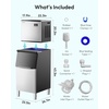 image:imageEUHOMY Commercial Ice Maker Machine 400Lbs24HETL Approval Industrial Ice Machine 250Lbs Storage Ice Ready in 1120min Stainless Steel Ice Maker for BarCafeRestaurantBusiness400