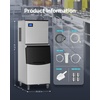 image:imageEUHOMY Commercial Ice Maker Machine 400Lbs24HETL Approval Industrial Ice Machine 250Lbs Storage Ice Ready in 1120min Stainless Steel Ice Maker for BarCafeRestaurantBusiness550