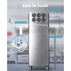 image:imageEUHOMY Commercial Ice Maker Machine 400Lbs24HETL Approval Industrial Ice Machine 250Lbs Storage Ice Ready in 1120min Stainless Steel Ice Maker for BarCafeRestaurantBusiness550