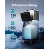 image:imageEUHOMY Commercial Ice Maker Machine 400Lbs24HETL Approval Industrial Ice Machine 250Lbs Storage Ice Ready in 1120min Stainless Steel Ice Maker for BarCafeRestaurantBusiness550