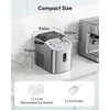 image:imageEUHOMY Countertop Ice Maker Machine with Handle 263lbs Per Day 9 Cubes in 6 Mins AutoCleaning Portable Ice Maker with Basket and Scoop for HomeKitchenCampingRV SilverStainless Steel Silver