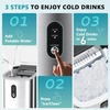 image:imageEUHOMY Countertop Ice Maker Machine with Handle 263lbs Per Day 9 Cubes in 6 Mins AutoCleaning Portable Ice Maker with Basket and Scoop for HomeKitchenCampingRV SilverSteel Grey Silver