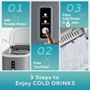 image:imageEUHOMY Countertop Ice Maker Machine with Handle 263lbs Per Day 9 Cubes in 6 Mins AutoCleaning Portable Ice Maker with Basket and Scoop for HomeKitchenCampingRV SilverGrey