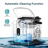 image:imageEUHOMY Countertop Ice Maker Machine with Handle 263lbs Per Day 9 Cubes in 6 Mins AutoCleaning Portable Ice Maker with Basket and Scoop for HomeKitchenCampingRV SilverSteel Grey Silver