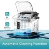 image:imageEUHOMY Countertop Ice Maker Machine with Handle 263lbs Per Day 9 Cubes in 6 Mins AutoCleaning Portable Ice Maker with Basket and Scoop for HomeKitchenCampingRV SilverGrey