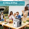 image:imageEUHOMY Countertop Ice Maker Machine with Handle 263lbs Per Day 9 Cubes in 6 Mins AutoCleaning Portable Ice Maker with Basket and Scoop for HomeKitchenCampingRV SilverSteel Grey Silver