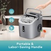 image:imageEUHOMY Countertop Ice Maker Machine with Handle 263lbs Per Day 9 Cubes in 6 Mins AutoCleaning Portable Ice Maker with Basket and Scoop for HomeKitchenCampingRV SilverGrey
