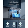image:imageEUHOMY Countertop Ice Maker Machine with Handle 263lbs Per Day 9 Cubes in 6 Mins AutoCleaning Portable Ice Maker with Basket and Scoop for HomeKitchenCampingRV SilverStainless Steel Silver
