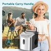 image:imageEUHOMY Countertop Ice Maker Machine with Handle 263lbs Per Day 9 Cubes in 6 Mins AutoCleaning Portable Ice Maker with Basket and Scoop for HomeKitchenCampingRV SilverSteel Grey Silver