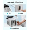 image:imageEUHOMY Countertop Ice Maker Machine with Handle 263lbs Per Day 9 Cubes in 6 Mins AutoCleaning Portable Ice Maker with Basket and Scoop for HomeKitchenCampingRV SilverStainless Steel Silver