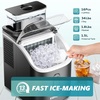 image:imageEUHOMY Ice Cube Maker Machine Countertop with External Water Tank 2 Ways to Add Water 34LbsDay 16Pcs Ready in 7 Mins AutoCleaning with Ice Scoop amp Basket for HomeKitchenOfficeBar BlackBlack