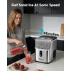 image:imageEUHOMY Nugget Ice Maker Countertop Ready in 7 Mins 35Lbs24H Pebble Ice Maker Machine SelfCleaning Countertop Sonic Ice Makers with Ice ScoopampBasket Pellet Ice Maker for Home Stainless SteelStainless Steel