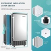 image:imageEUHOMY Under Counter Nugget Ice Maker Machine 70LbsDay Bulitin Freestanding Ice Maker with Double Ice Baskets SelfCleaning amp 24H Timer Ice Machine for Home UseSilverBlack Silver