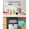 image:imageEUHOMY Under Counter Nugget Ice Maker Machine 70LbsDay Bulitin Freestanding Ice Maker with Double Ice Baskets SelfCleaning amp 24H Timer Ice Machine for Home UseSilverPolished Mirror