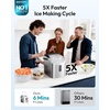 image:imageEUHOMY Under Counter Nugget Ice Maker Machine 70LbsDay Bulitin Freestanding Ice Maker with Double Ice Baskets SelfCleaning amp 24H Timer Ice Machine for Home UseSilverBlue Silver