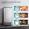 image:imageEUHOMY Under Counter Nugget Ice Maker Machine 70LbsDay Bulitin Freestanding Ice Maker with Double Ice Baskets SelfCleaning amp 24H Timer Ice Machine for Home UseSilverBlack Silver