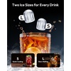 image:imageEUHOMY Under Counter Nugget Ice Maker Machine 70LbsDay Bulitin Freestanding Ice Maker with Double Ice Baskets SelfCleaning amp 24H Timer Ice Machine for Home UseSilverBlue Silver