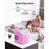 image:imageEUHOMY Countertop Ice Maker Machine with Handle 26lbs Per Day 9 Ice Cubes Ready in 6 Mins AutoCleaning Portable Ice Maker with Basket and Scoop for HomeKitchenCampingRV RedLe rose