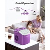 image:imageEUHOMY Countertop Ice Maker Machine with Handle 26lbs Per Day 9 Ice Cubes Ready in 6 Mins AutoCleaning Portable Ice Maker with Basket and Scoop for HomeKitchenCampingRV RedPurple
