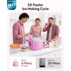 image:imageEUHOMY Countertop Ice Maker Machine with Handle 26lbs Per Day 9 Ice Cubes Ready in 6 Mins AutoCleaning Portable Ice Maker with Basket and Scoop for HomeKitchenCampingRV RedLe rose