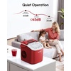 image:imageEUHOMY Countertop Ice Maker Machine with Handle 26lbs Per Day 9 Ice Cubes Ready in 6 Mins AutoCleaning Portable Ice Maker with Basket and Scoop for HomeKitchenCampingRV RedRed