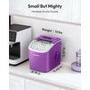 image:imageEUHOMY Countertop Ice Maker Machine with Handle 26lbs Per Day 9 Ice Cubes Ready in 6 Mins AutoCleaning Portable Ice Maker with Basket and Scoop for HomeKitchenCampingRV RedPurple
