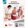image:imageEUHOMY Countertop Ice Maker Machine with Handle 26lbs Per Day 9 Ice Cubes Ready in 6 Mins AutoCleaning Portable Ice Maker with Basket and Scoop for HomeKitchenCampingRV RedRed