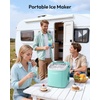 image:imageEUHOMY Countertop Ice Maker Machine with Handle 26lbs Per Day 9 Ice Cubes Ready in 6 Mins AutoCleaning Portable Ice Maker with Basket and Scoop for HomeKitchenCampingRV RedGreen