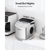 image:imageEUHOMY Countertop Ice Maker Machine with Handle 26lbs Per Day 9 Ice Cubes Ready in 6 Mins AutoCleaning Portable Ice Maker with Basket and Scoop for HomeKitchenCampingRV RedLight Grey