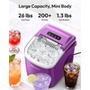 image:imageEUHOMY Countertop Ice Maker Machine with Handle 26lbs Per Day 9 Ice Cubes Ready in 6 Mins AutoCleaning Portable Ice Maker with Basket and Scoop for HomeKitchenCampingRV RedPurple