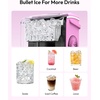image:imageEUHOMY Countertop Ice Maker Machine with Handle 26lbs Per Day 9 Ice Cubes Ready in 6 Mins AutoCleaning Portable Ice Maker with Basket and Scoop for HomeKitchenCampingRV RedLe rose