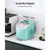image:imageEUHOMY Countertop Ice Maker Machine with Handle 26lbs Per Day 9 Ice Cubes Ready in 6 Mins AutoCleaning Portable Ice Maker with Basket and Scoop for HomeKitchenCampingRV RedGreen