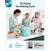 image:imageEUHOMY Countertop Ice Maker Machine with Handle 26lbs Per Day 9 Ice Cubes Ready in 6 Mins AutoCleaning Portable Ice Maker with Basket and Scoop for HomeKitchenCampingRV RedGreen
