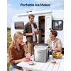 image:imageEUHOMY Countertop Ice Maker Machine with Handle 26lbs Per Day 9 Ice Cubes Ready in 6 Mins AutoCleaning Portable Ice Maker with Basket and Scoop for HomeKitchenCampingRV RedLight Grey