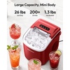 image:imageEUHOMY Countertop Ice Maker Machine with Handle 26lbs Per Day 9 Ice Cubes Ready in 6 Mins AutoCleaning Portable Ice Maker with Basket and Scoop for HomeKitchenCampingRV RedRed