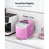 image:imageEUHOMY Countertop Ice Maker Machine with Handle 26lbs Per Day 9 Ice Cubes Ready in 6 Mins AutoCleaning Portable Ice Maker with Basket and Scoop for HomeKitchenCampingRV RedLe rose
