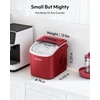 image:imageEUHOMY Countertop Ice Maker Machine with Handle 26lbs Per Day 9 Ice Cubes Ready in 6 Mins AutoCleaning Portable Ice Maker with Basket and Scoop for HomeKitchenCampingRV RedRed