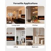 image:imageEUHOMY 72 Inch Electric Fireplace Recessed Wall Mounted with Remote Control Fireplace Heater with Adjustable Flame Color Linear Fireplace with Timer Log amp Crystal 7501500W 2026 UpgradeUpgrade 50Inch