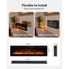 image:imageEUHOMY 72 Inch Electric Fireplace Recessed Wall Mounted with Remote Control Fireplace Heater with Adjustable Flame Color Linear Fireplace with Timer Log amp Crystal 7501500W 2026 UpgradeUpgrade 60 Inch