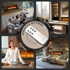 image:imageEUHOMY 72 Inch Electric Fireplace Recessed Wall Mounted with Remote Control Fireplace Heater with Adjustable Flame Color Linear Fireplace with Timer Log amp Crystal 7501500W 2026 Upgrade36 Inch