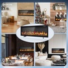 image:imageEUHOMY 72 Inch Electric Fireplace Recessed Wall Mounted with Remote Control Fireplace Heater with Adjustable Flame Color Linear Fireplace with Timer Log amp Crystal 7501500W 2026 Upgrade50 Inch Premium