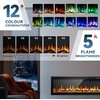 image:imageEUHOMY 72 Inch Electric Fireplace Recessed Wall Mounted with Remote Control Fireplace Heater with Adjustable Flame Color Linear Fireplace with Timer Log amp Crystal 7501500W 2026 Upgrade50 Inch Premium