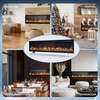 image:imageEUHOMY 72 Inch Electric Fireplace Recessed Wall Mounted with Remote Control Fireplace Heater with Adjustable Flame Color Linear Fireplace with Timer Log amp Crystal 7501500W 2026 Upgrade73 Inch Premium