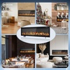 image:imageEUHOMY 72 Inch Electric Fireplace Recessed Wall Mounted with Remote Control Fireplace Heater with Adjustable Flame Color Linear Fireplace with Timer Log amp Crystal 7501500W 2026 Upgrade60 Inch Premium