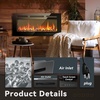 image:imageEUHOMY 72 Inch Electric Fireplace Recessed Wall Mounted with Remote Control Fireplace Heater with Adjustable Flame Color Linear Fireplace with Timer Log amp Crystal 7501500W 2026 Upgrade36 Inch