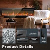 image:imageEUHOMY 72 Inch Electric Fireplace Recessed Wall Mounted with Remote Control Fireplace Heater with Adjustable Flame Color Linear Fireplace with Timer Log amp Crystal 7501500W 2026 Upgrade60 Inch