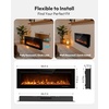 image:imageEUHOMY 72 Inch Electric Fireplace Recessed Wall Mounted with Remote Control Fireplace Heater with Adjustable Flame Color Linear Fireplace with Timer Log amp Crystal 7501500W 2026 UpgradeUpgrade 50Inch
