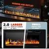 image:imageEUHOMY 72 Inch Electric Fireplace Recessed Wall Mounted with Remote Control Fireplace Heater with Adjustable Flame Color Linear Fireplace with Timer Log amp Crystal 7501500W 2026 Upgrade73 Inch Premium