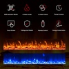 image:imageEUHOMY 72 Inch Electric Fireplace Recessed Wall Mounted with Remote Control Fireplace Heater with Adjustable Flame Color Linear Fireplace with Timer Log amp Crystal 7501500W 2026 Upgrade20Inch